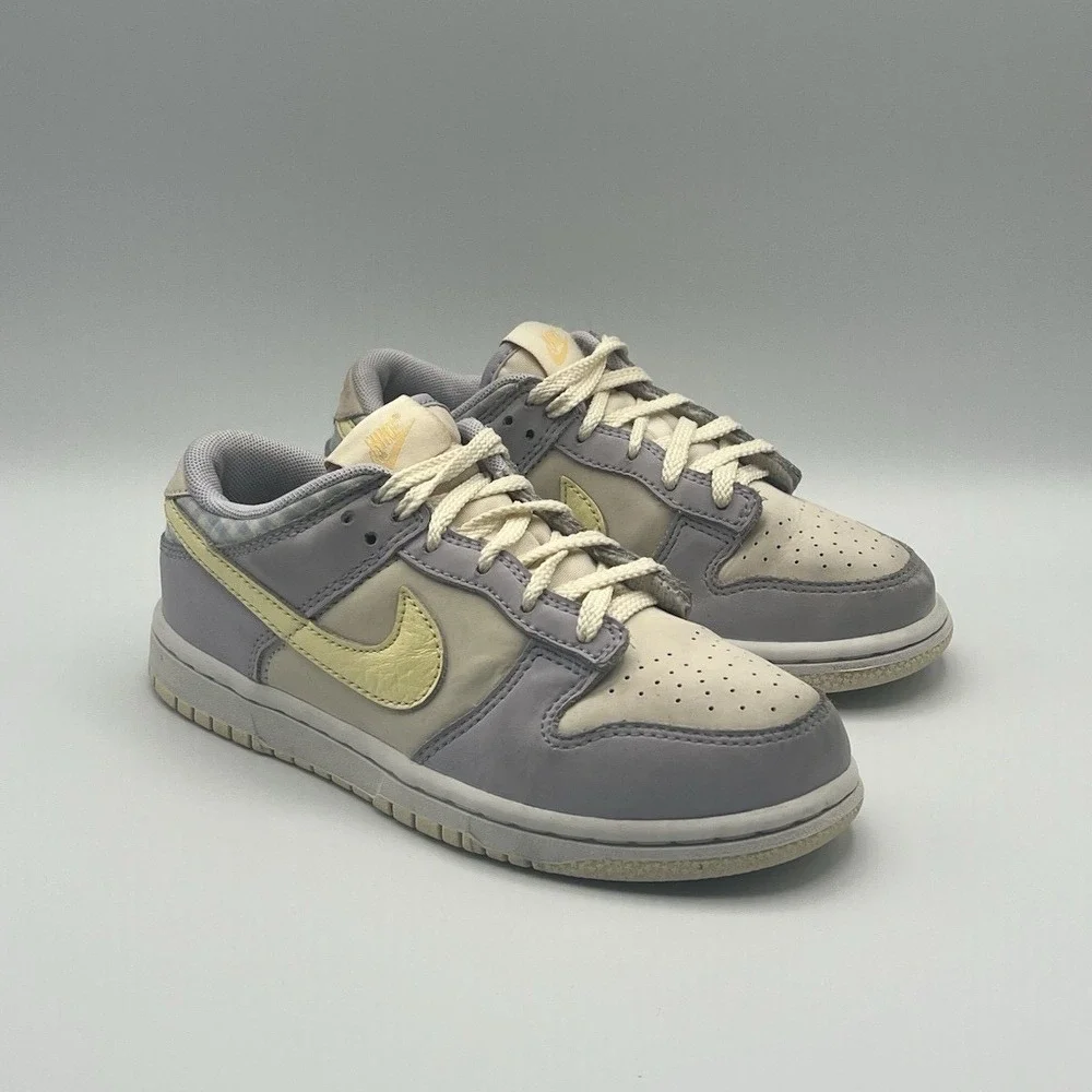2022 Nike Dunk Low Easter Purple Yellow Retro‎ - Girls Kids Size 1 USED